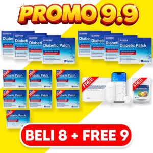 PROMO 9.9 REPEAT JIMAT : 8 KOTAK + FREE 7 KOTAK + FREE 1 GLUKOS METER + FREE 1 TEA